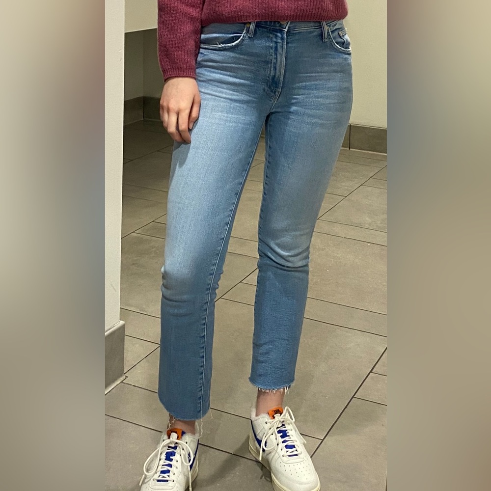 Mother Jeans | The Insider Crop Step Fray - Size 24 - Limited Edition Light Wash